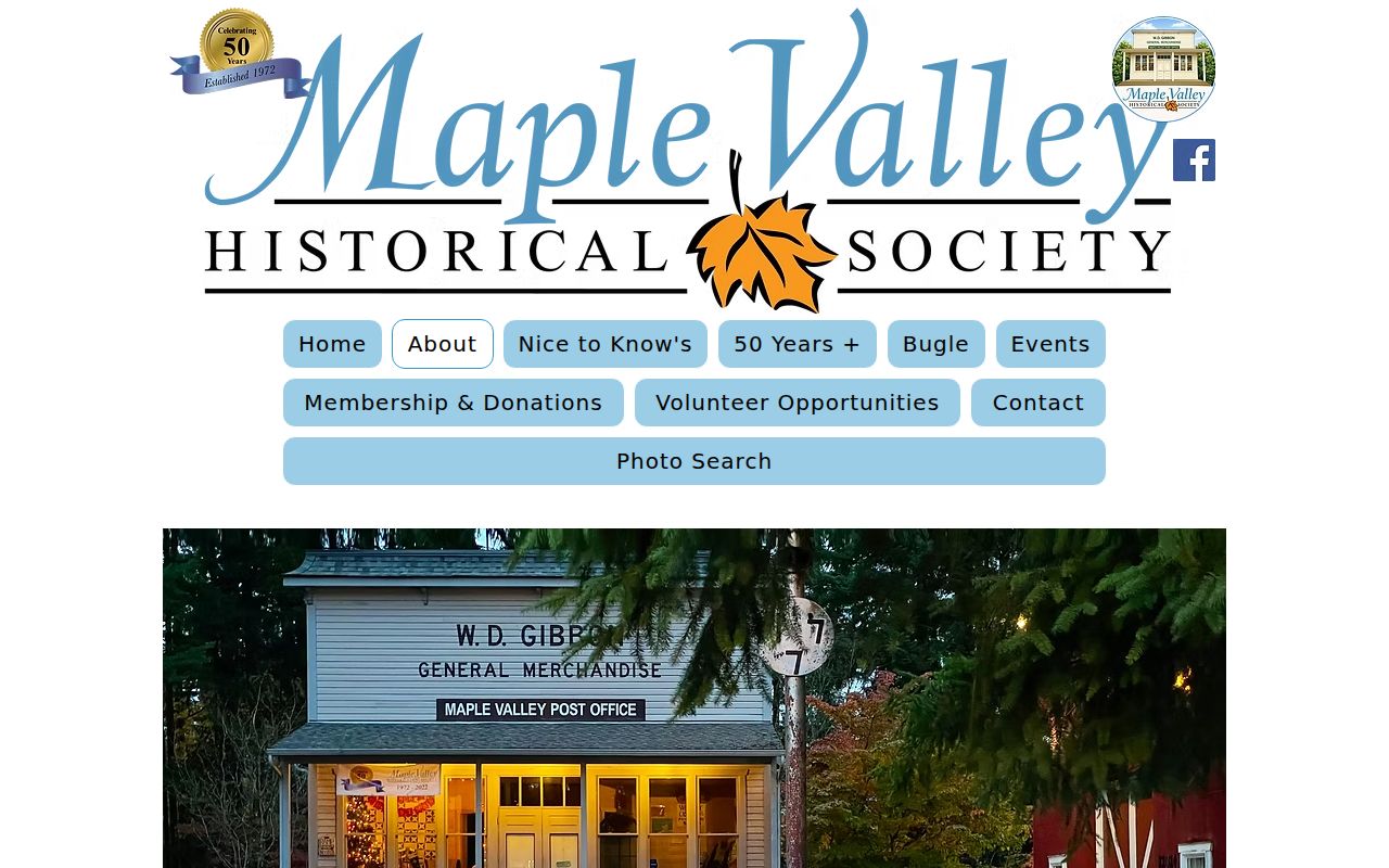 Maple Valley Historical Society museums and publications page